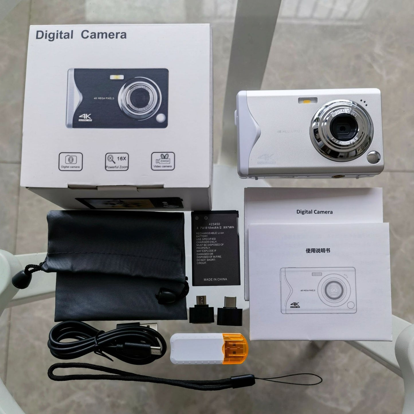 2023 New Student Camera 4K HD 3-Inch Autofocus