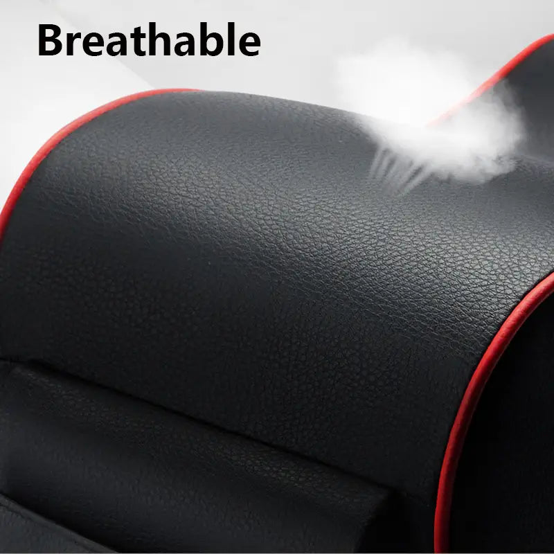 Memory Foam Car Armrest Pad - Universal Leather Design