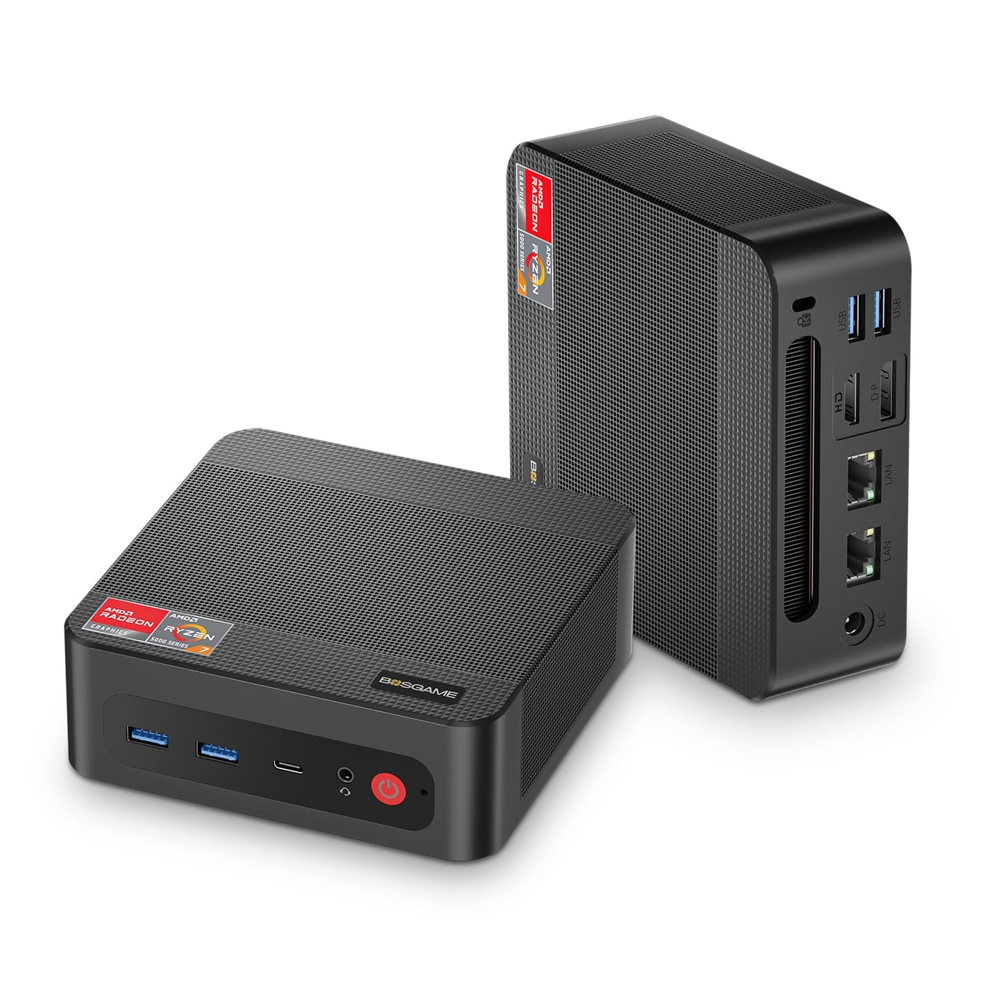 BOSGAME P4 Light Gaming Mini PC Ryzen 7 5700U 32GB RAM 1TB SSD Winodws 11 Pro Triple 4K 60HZ Displays Desktop Computers Support PS3 Emulator Micro PC HDMI+DP+Type-C WiFi 6E BT5.2 Dual 2.5GbE LAN