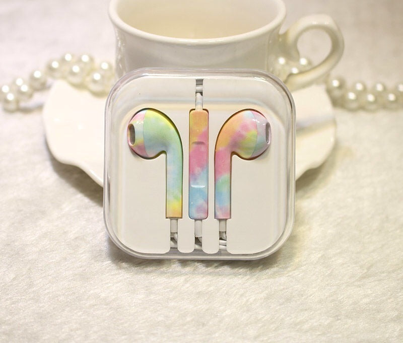 Colorful Cloud and Starry Sky Pattern Smart Wired Headset