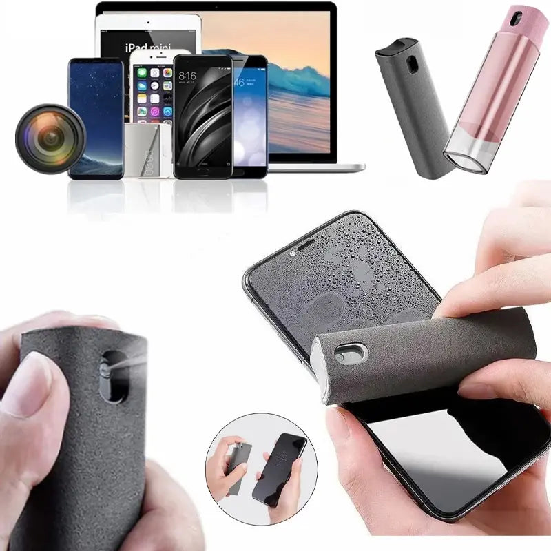 2-in-1 Screen Cleaner Spray with Microfiber Cloth