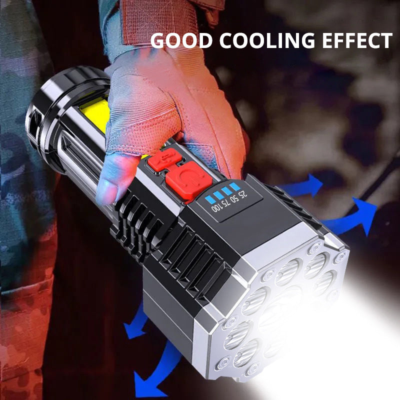 Portable USB Rechargeable Multi-function Flashlight