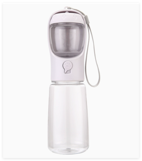 3-in-1 Pet Water & Food Bottle with Waste Bag Holder