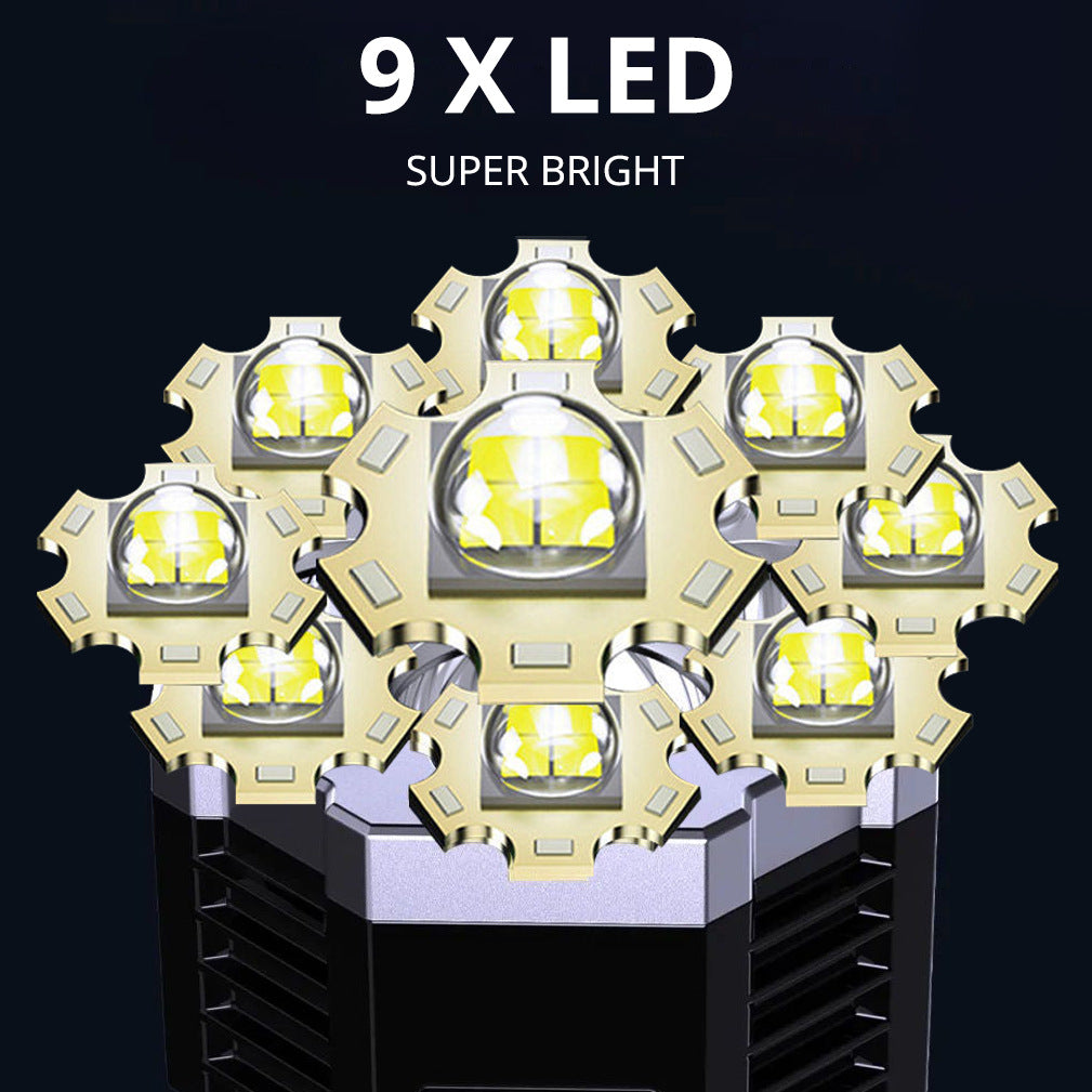 Portable USB Rechargeable Multi-function Flashlight