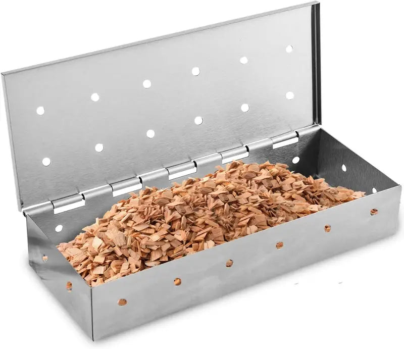 Stainless Steel Smoke Box for BBQ with Fruit Wood