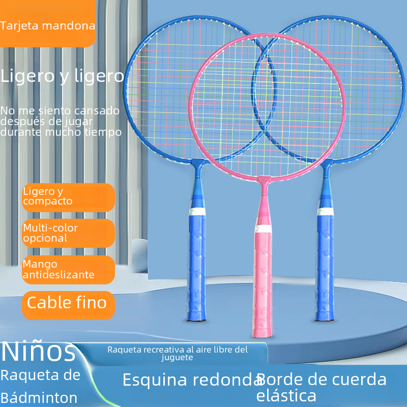 Children's Badminton Racket Set - Cartoon Outdoor Toys